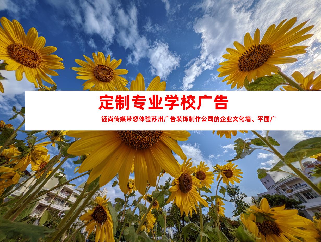 苏州定制专业学校广告  钰尚传媒带您体验苏州广告装饰制作公司的企业文化墙、平面广告与LOGO设计9911